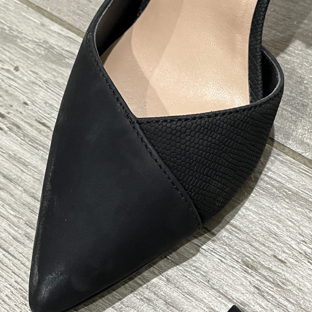 Call It Spring Vegan Black Pointed Toe Heels - image 7